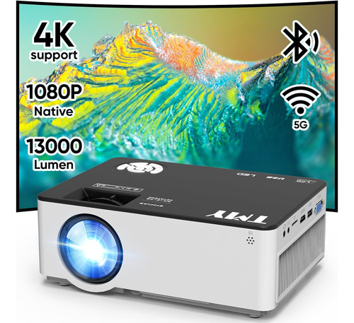 Proyector Tmy Native 1080p Con Wifi 5g Y Bluetooth 5.1, 3