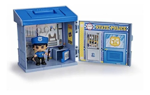 Pinypon Action Escenario Bombero Policia Mec Con Figura Mca