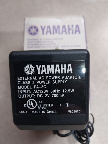 Fuente Transformador Yamaha Pa-3c Original P/ Teclado Yamaha