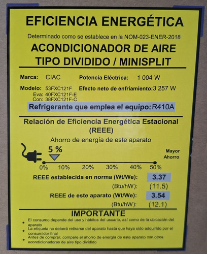 Minisplit Ciac By Carrier 18000 Btus 53fxc183 220v Blanco
