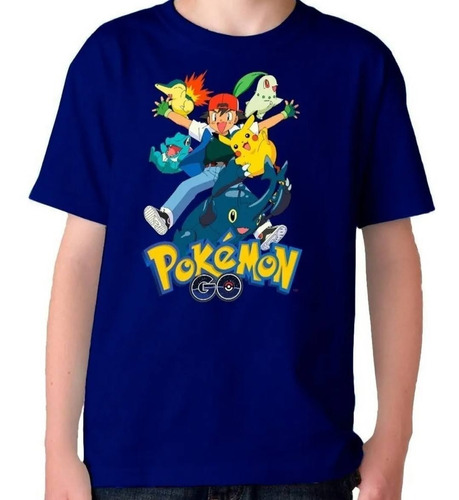 Remeras Camisetas Pikachu Pokemon Varios Diseños Y Colores