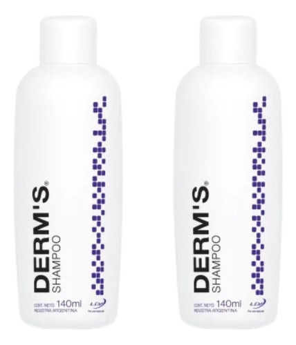 Combo X2 Lda Derm´s Shampoo Anticaspa 140ml