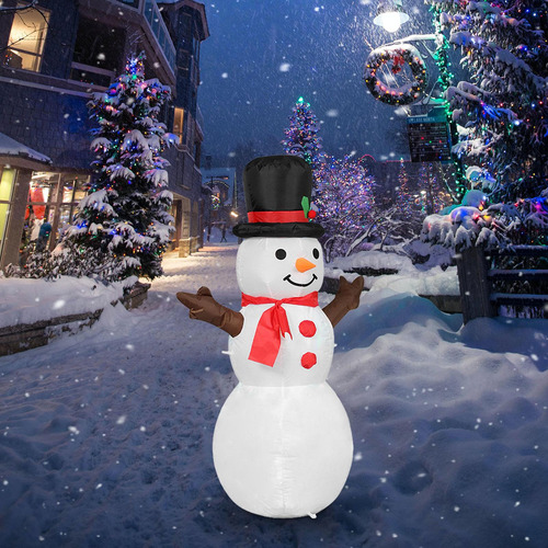 Muñeco De Nieve Inflable Navideño, Decoración Navideña,