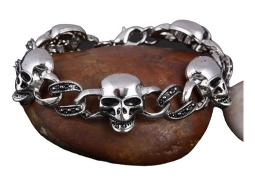 Pulsera Calaveras Skull Rock Punk Metal Brazalete Cráneo 