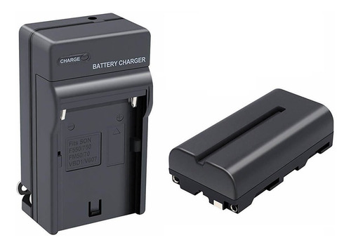 Kit Bateria E Carregador Np-f550 / Np-f570 Para Sony, Monito