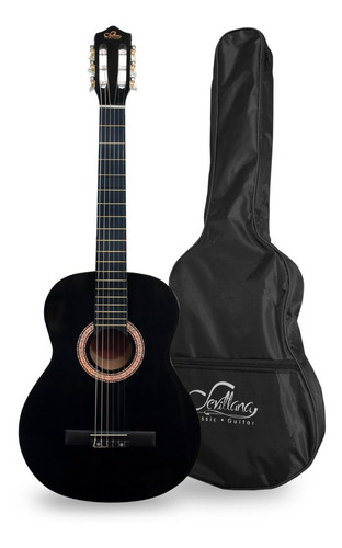 Guitarra  34 C/funda Black Sevillana