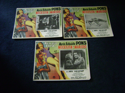 Necesita Un Marido  Maria Antonieta Pons Set  3 Cartel Rumb