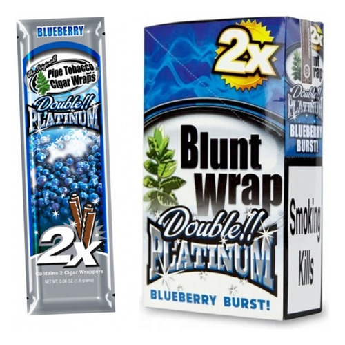 3 Papel Blunt Wrap X 2u Double Platinum 110mm Saborizados