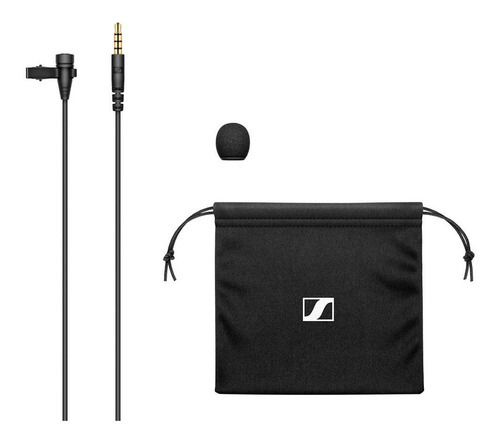 Microfone De Lapela Sennheiser Xs Lav Mobile Trrs Smartphone Cor Preto