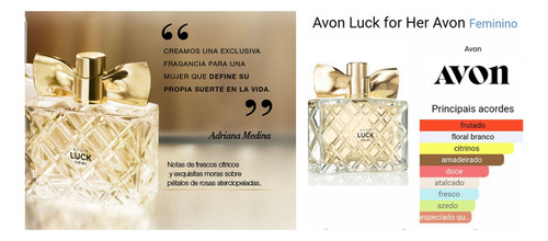 Avon Luck For Her Feminino Deo Parfum 50ml (Ășltimo, Raro E Descontinuado)