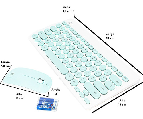 Set Teclado Con Mouse Inalambrico Usb Formato Español