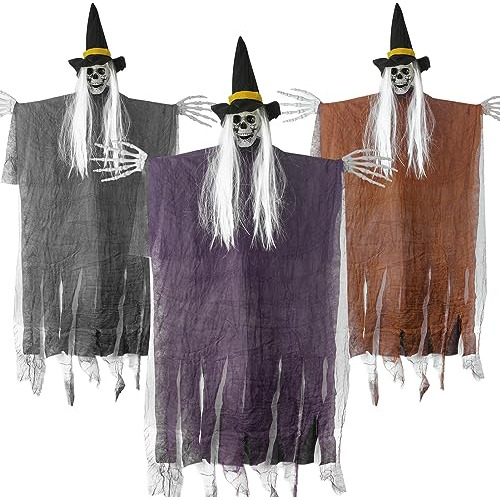 3 Paquetes De Decoraciones De Halloween Fantasmas Colga...