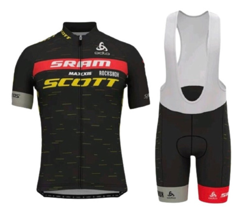 Conjunto Ciclismo Tricota Scott Calza Acolchado Tirantes