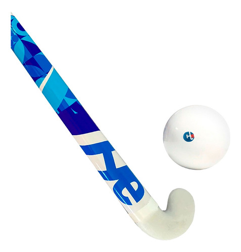 Combo Palo Hockey Equipment Fibra De Vidrio + Bocha Lisa