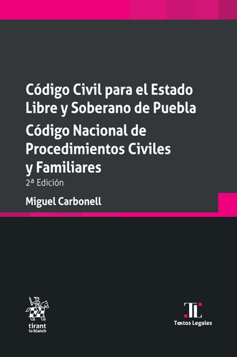 Código Civil Para El Estado Libre Y Soberano De Puebla. 2ªed