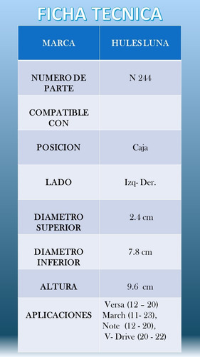 2 Machetas L/ Caja P/ Nissan Versa 12-20 C/abrazaderas