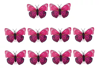 10 Piezas De Pegatinas De Luz De Mariposa 3d Decoración De