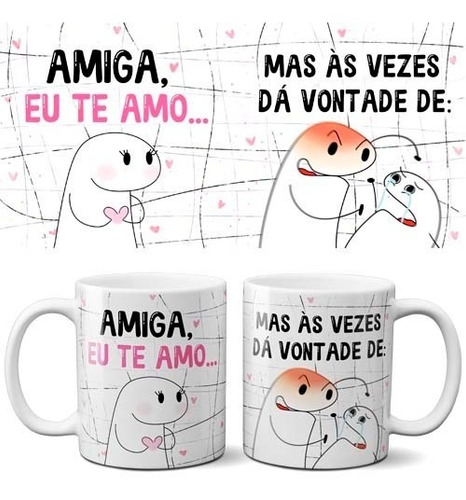 Pacote 18 Artes Canecas Amizades Flork Editáveis Corel Png