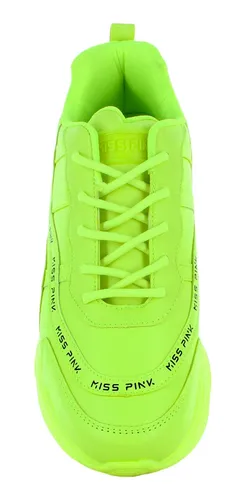 Miss Pink Tenis Urbano Amarillo Neon Mujer 81604