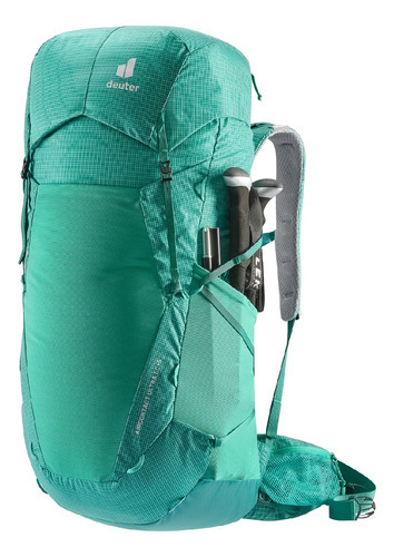 Mochila Cargueira Deuter Aircontact Ultra 50+5l Trekking Cor Verde Desenho do tecido Liso