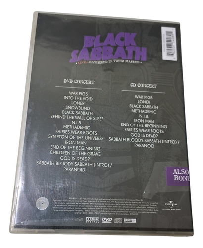 Black Sabbath Gathered In Their Masses Dvd + Cd Edición Especial