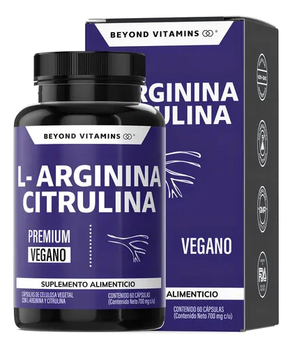 L - Arginina 1000mg + Citrulina + Beta Alanina + Cafeína (de Guaraná) | Aminoácido Esencial + Citrulina Como Precursor... Sin Sabor
