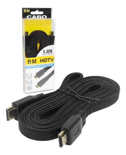 Cabo Hdmi 1,8 Metros 1.4 Malha Blindado Ultra Full Hd 1080p