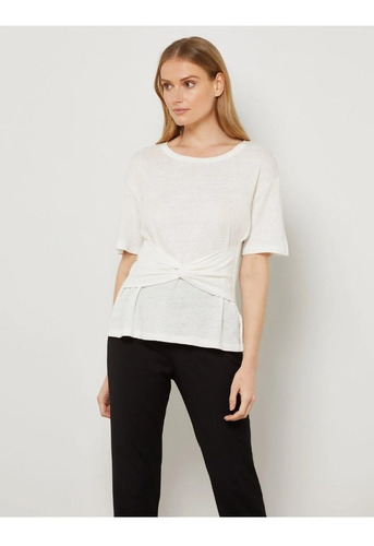 Bcbgmaxazria Twisted T-shirt, Blusa P/dama Con Manga Corta 