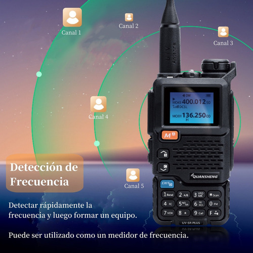 Radios De Comunicación Largo Alcance Uv-5r+ Amfm Uhfvhf Kit6