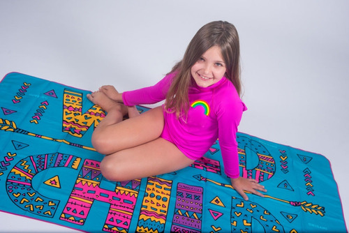 Remera Proteccion Solar Uv50 M/l Niños Estampada Origami