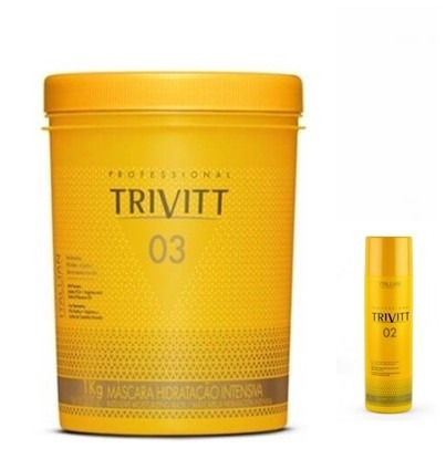 Kit Mascara Hidratação Trivitt N03 1kg E Shampoo1l Itallian