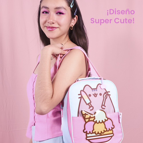 Lonchera Escolar Reforzada Pusheen Heladito Edición Limitada