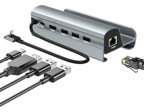 Estación De Acoplamiento Steam 6 En 1, Hub 4k Gigabit Ethern