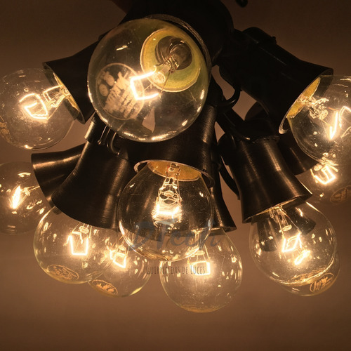 Imagen 2 de 7 de 50 Lámparas Incandescente Gota E27 25w Luz Cálida Guirnalda