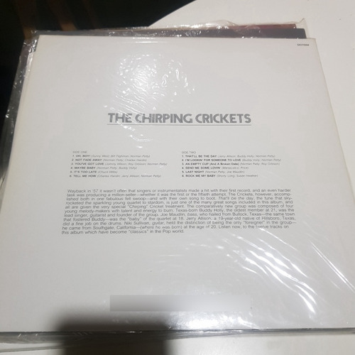 Buddy Holly Chirping Crickets Lp Vinilo 1980 Gramos Doxy 