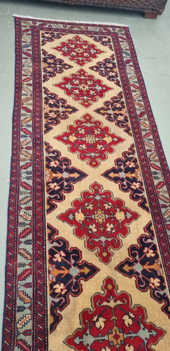 Antigo Tapete Persa Passadeira Ardebil Shirvan- 2.38 X 0.74 2.38 M 74 Cm (Usado)