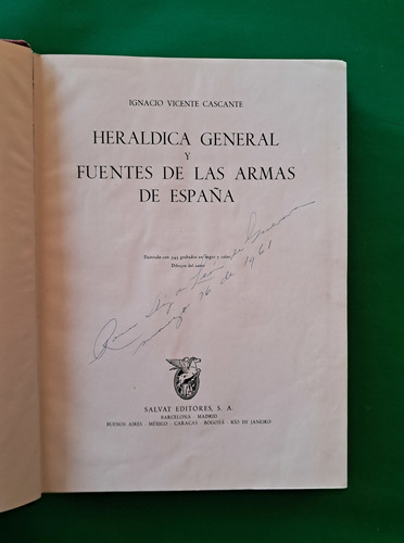 Heráldica General Y Fuentes De Las Armas De España (Usado)