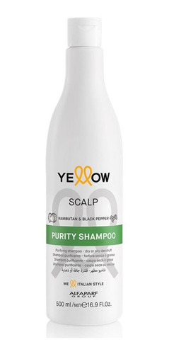 Shampoo Yellow Scalp Purity 500ml - Tratamento Contra Caspa