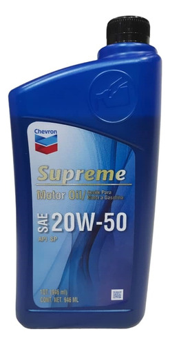 Aceite Mineral 20w50 Marca Chevron