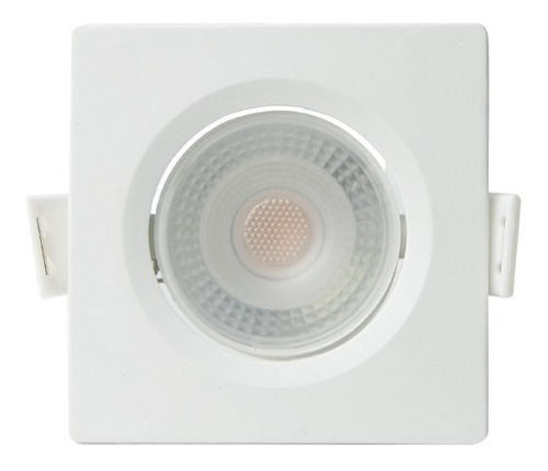 Spot Led Direcionável 3w Lâmpada Quadrado Branco Quente