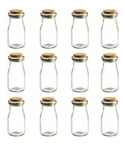 Botellas De Leche Vintage De Cristal - 12 Unidades