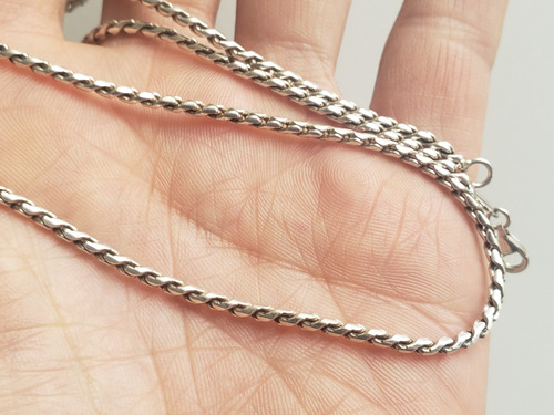 Imagen 2 de 4 de Cadena Maciza En Plata 925 Modelo Wull De 45 Cm