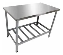 Comprar Mesa Serviço Bancada P\u002F Confeitaria Reforçada Em Inox 190x70