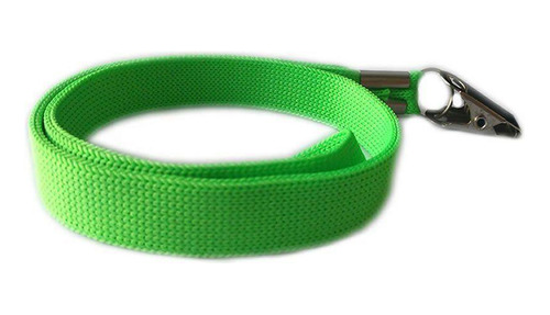 Cordão Para Crachá Com Jacaré Verde Limão 12mm Marpax 10un