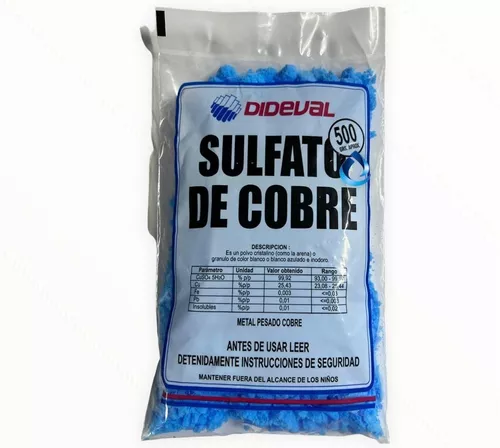 Sulfato de Cobre Bolsa 1 kg Dideval