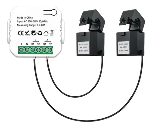 Medidor Energía Solar Wifi Bidireccional 80a Tuya Smart
