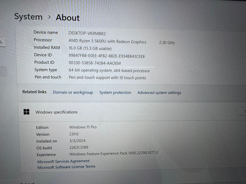 Laptop Hp Probook 14 Plateada/ Táctil /amd Ryzen 5 5600u Plateado
