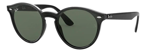 Óculos de sol Ray-Ban Blaze Standard armação de náilon cor gloss black, lente green de poliamida clássica, haste gloss black de náilon - RB4380N