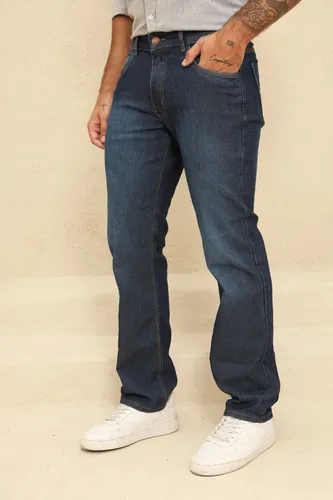 Calça Jeans Masculina Corte Reto Tradicional Elastano (3 cores, 38 ao 48)
