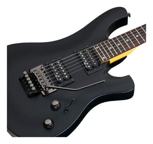 Guitarra eléctrica Schecter SGR 006 FR de tilo midnight satin black satin con diapasón de palo de rosa